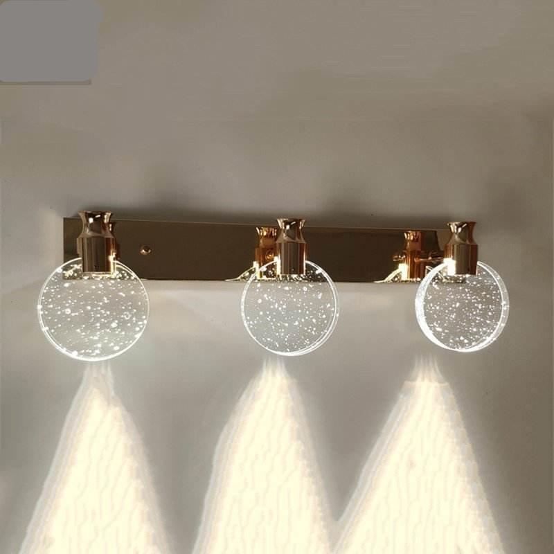 Simple Bedroom Living Room Crystal LED Wall Lamp Mirror Front Lamp Bathroom Makeup Lamp Wall Light Home Decor Lights Mirror Lamp