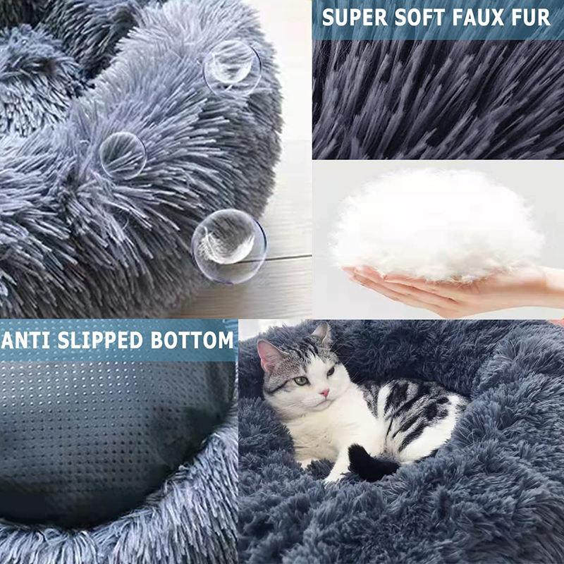 Fluffy Dog Bed Cushion Dog Mat Long Plush Bed for Small Large Dogs Supplies Pet Winter Warm Bed Puppy Sleeping Bed Claming Dogs