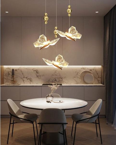 Butterfly Led Pendant Lights Hanging Lamp Indoor Lighting For Bedside Living Dining Room Kitchen pendente iluminação Light
