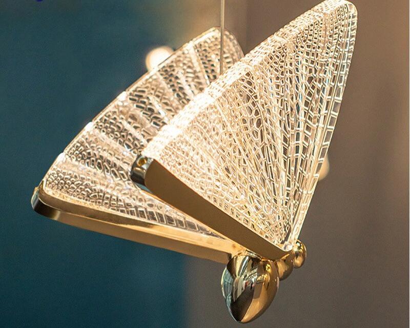 Butterfly Led Pendant Lights Hanging Lamp Indoor Lighting For Bedside Living Dining Room Kitchen pendente iluminação Light