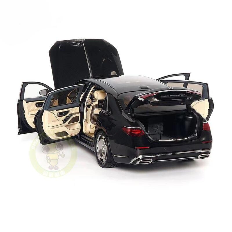 1/18 S Class S680 2021 Almost Real 820115 Obsidian Black Diecast Model Toy Car Gifts For Father Friends