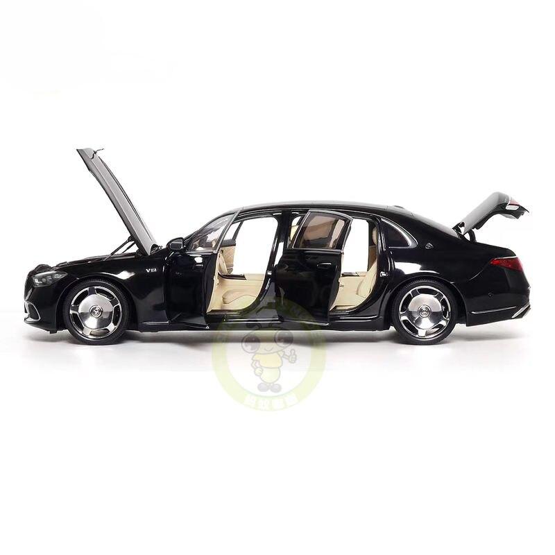 1/18 S Class S680 2021 Almost Real 820115 Obsidian Black Diecast Model Toy Car Gifts For Father Friends