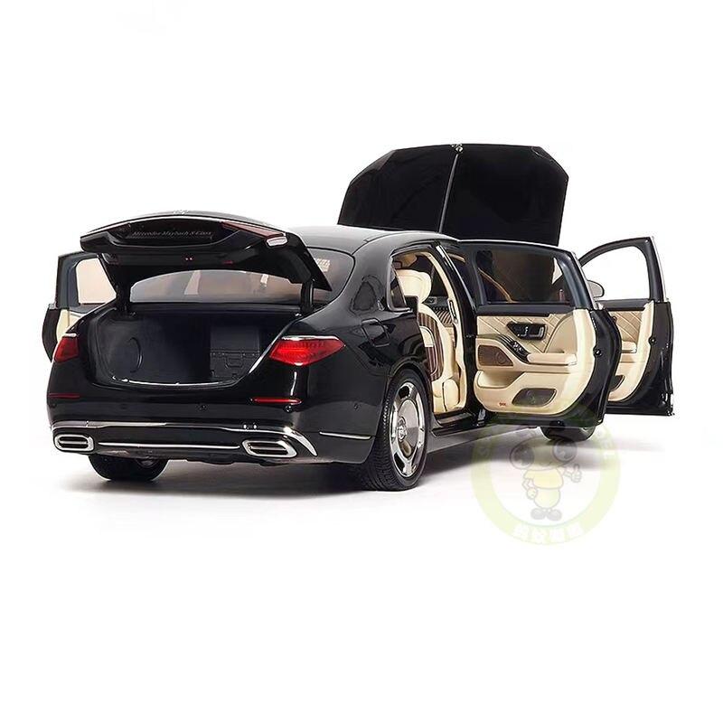 1/18 S Class S680 2021 Almost Real 820115 Obsidian Black Diecast Model Toy Car Gifts For Father Friends