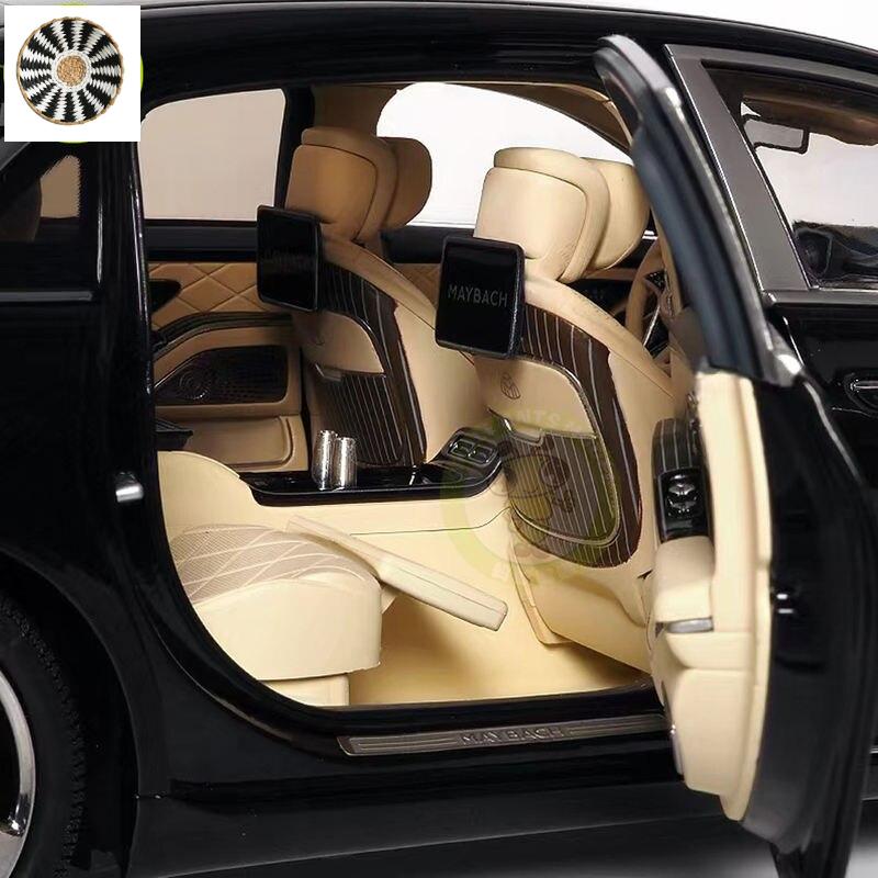 1/18 S Class S680 2021 Almost Real 820115 Obsidian Black Diecast Model Toy Car Gifts For Father Friends