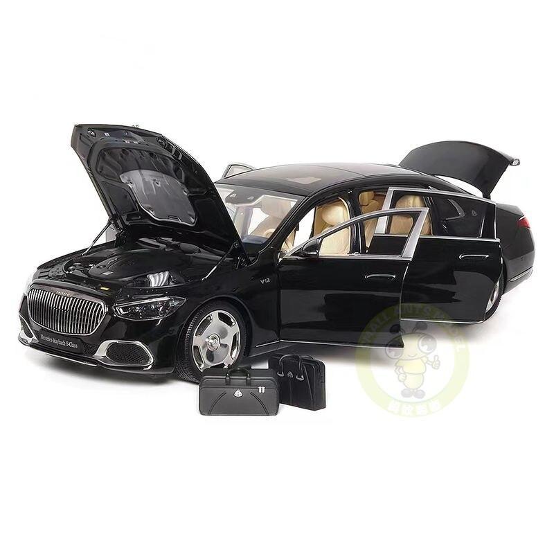 1/18 S Class S680 2021 Almost Real 820115 Obsidian Black Diecast Model Toy Car Gifts For Father Friends